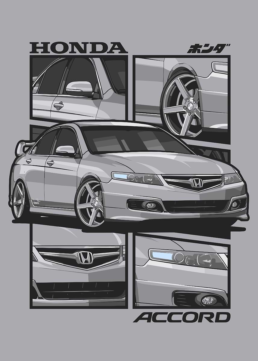 Honda Accord Car Illustration