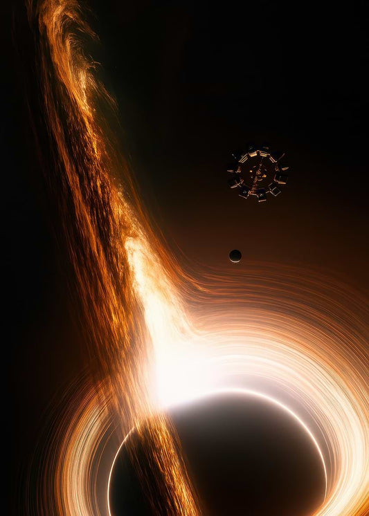 Interstellar Black Hole with Space Station